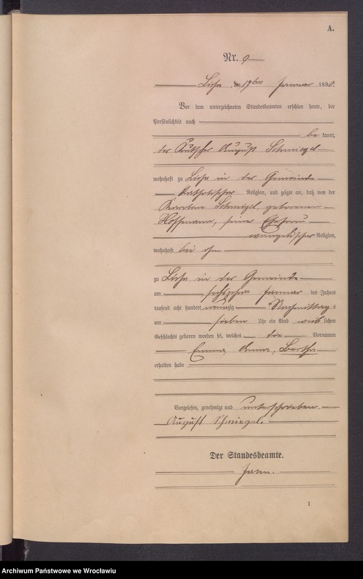 image.from.unit.number "Księga urodzeń Leśnica (Deutsch Lissa) 1890"