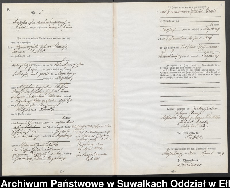 image.from.unit.number "Heiraths-Neben-Register des Preussischen Standes-Amtes Angerburg Kreis Angerburg"