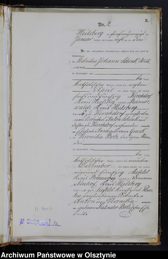 image.from.unit.number "Heiraths-Haupt-Register Nr 2 - 29"