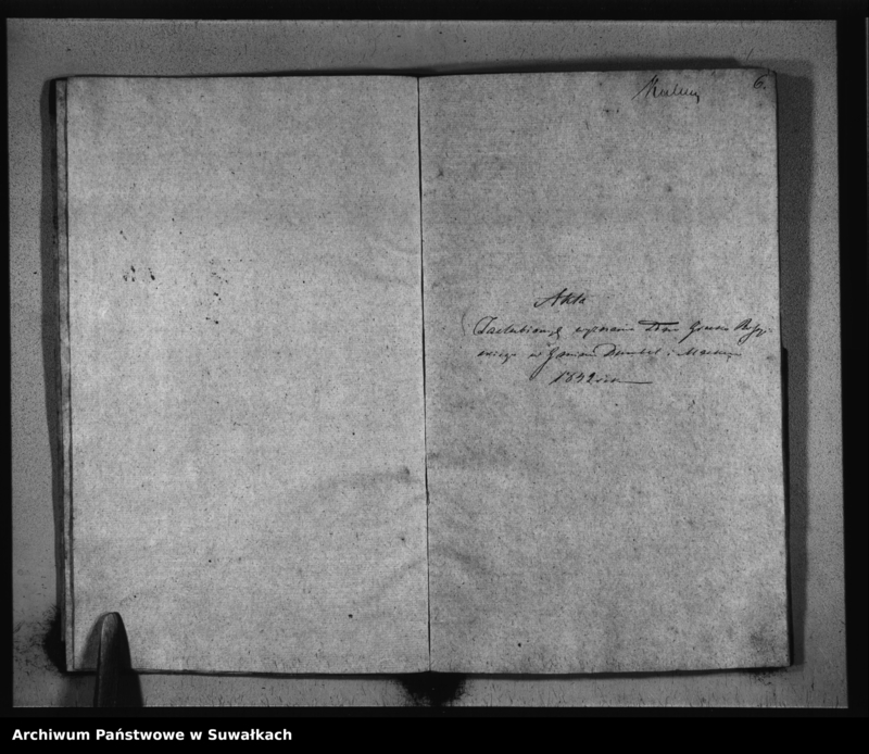 Obraz z jednostki "Duplikat do zapisywania Aktów Urodzenia Małżeństwa i Zmarłych Wyznania Filipońskiego w Gminie Dumbel zamieszkałych na rok 1842"