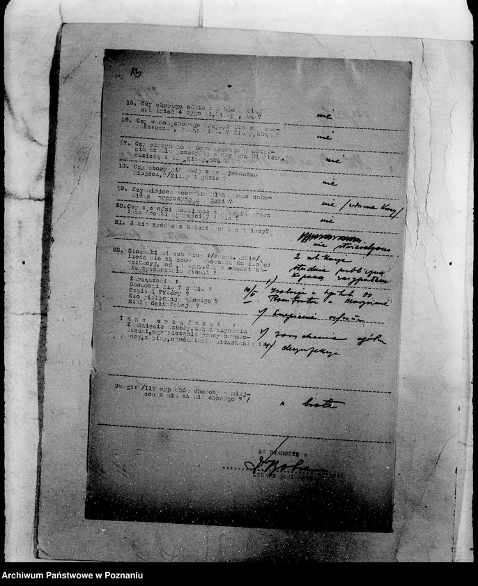 Obraz 17 z jednostki "/Wynik dochodzeń w sprawie zachorzenia na dur brzuszny/"