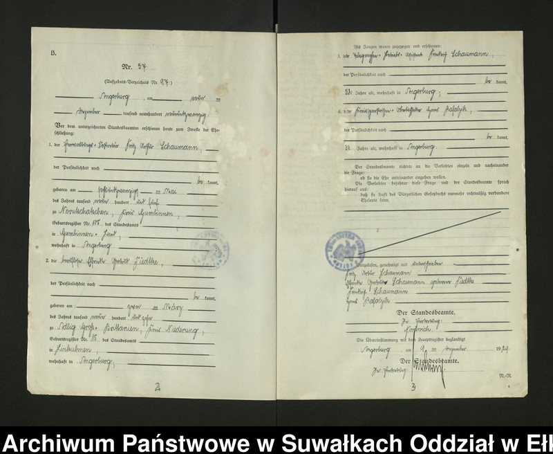 image.from.unit.number "[B2. Heirats = Register (Neben = Register) Standesamt Angerburg einschl. der Standesamtsbezirk, Gross Strengeln, Kehlen und Prinowen]"