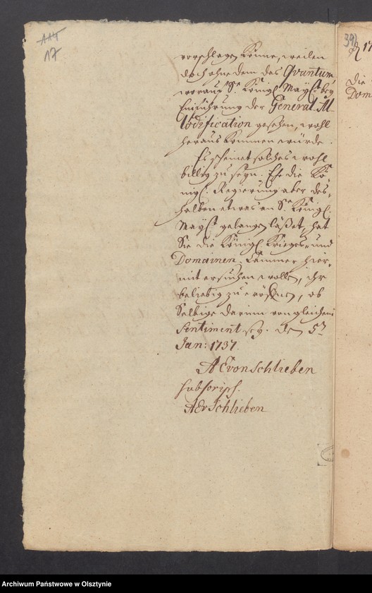image.from.unit.number "Eisenbart [Eisenbarth], H. [Haupt] A. [Amt] Brandenburg [Pokarmin]. Acta das Gesuch der Universität um Niederschlagung des Allodificationscanons"