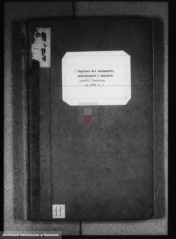 image.from.unit.number "[Duplikat akt urodzonych, zaślubionych i zmarłych parafii Grabowiec za 1884 r.]"