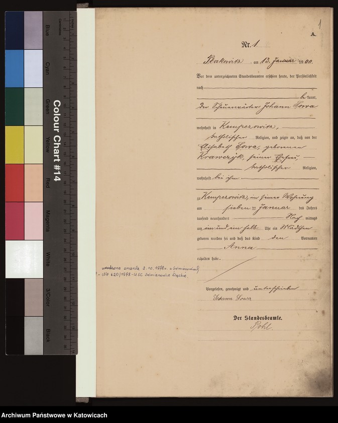 Obraz z jednostki "Księga urodzeń nr 1-49 (1900), 1-51 (1901), 1-45 (1902)"