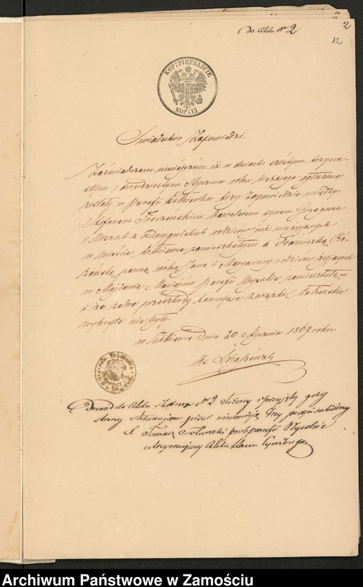 image.from.unit.number "Alegaty do ksiąg urodzeń, małżeństw i zgonów z lat 1866 – 1870"
