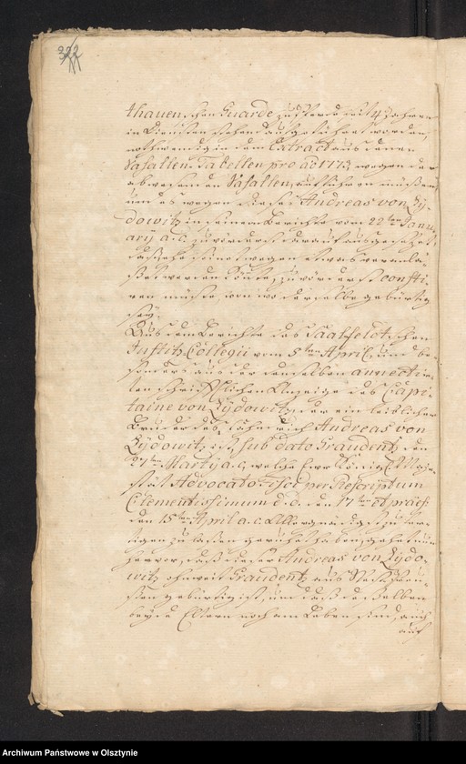 image.from.unit.number "In S. [Sachen] des Fähndrich Andreas von Zydowitz wegen seiner Abwesenheit"