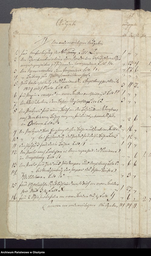 image.from.unit.number "Schul-Cassen Rechnung des Kirchspiels Widminnen"