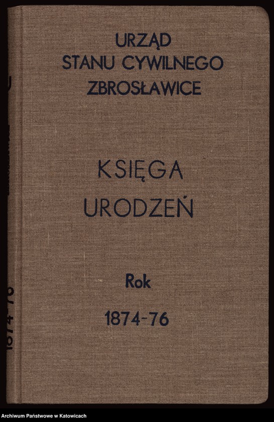 Obraz 2 z jednostki "Księga urodzeń nr 1-21 (1874), 1-103 (1875), 1-94 (1876)"