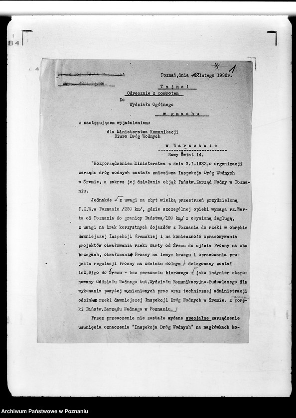 Obraz 5 z jednostki "Sprawy organizacyjne organizacja i obsada personalna Urzędu Wojewódzkiego Poznańskiego"