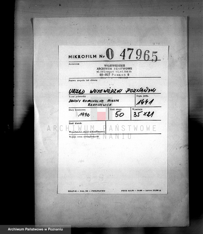 Obraz 2 z jednostki "Daniny Komunalne miasta Rakoniewice"