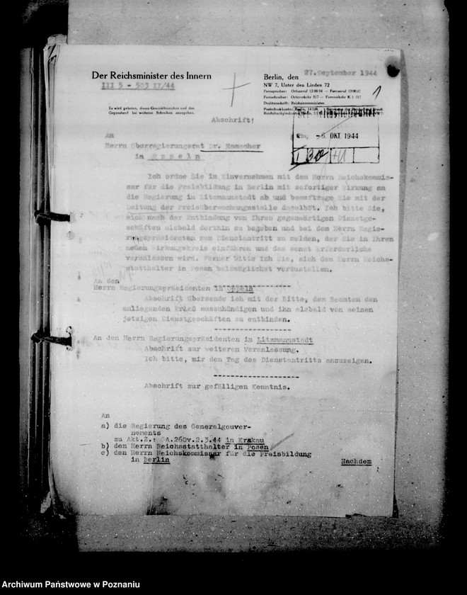 Obraz 5 z jednostki "Ernennung der Beamten"