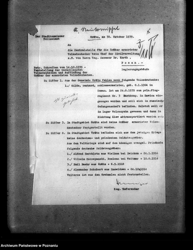 Obraz 5 z jednostki "Amtliche Meldungen Kreis Grätz (Grodzisk)"