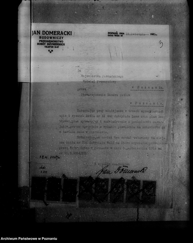 Obraz 7 z jednostki "Tartak J. Domerackiego w Miękówku powiat poznański nr woj. 5825"