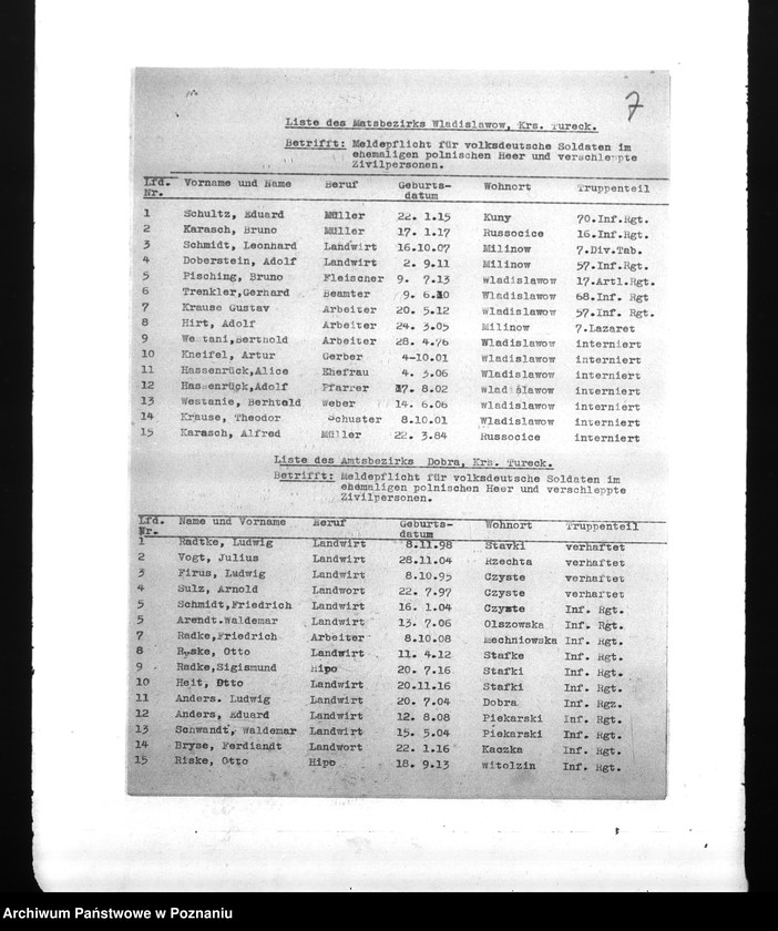 Obraz 11 z jednostki "Amtliche Meldungen Kreis Turek"