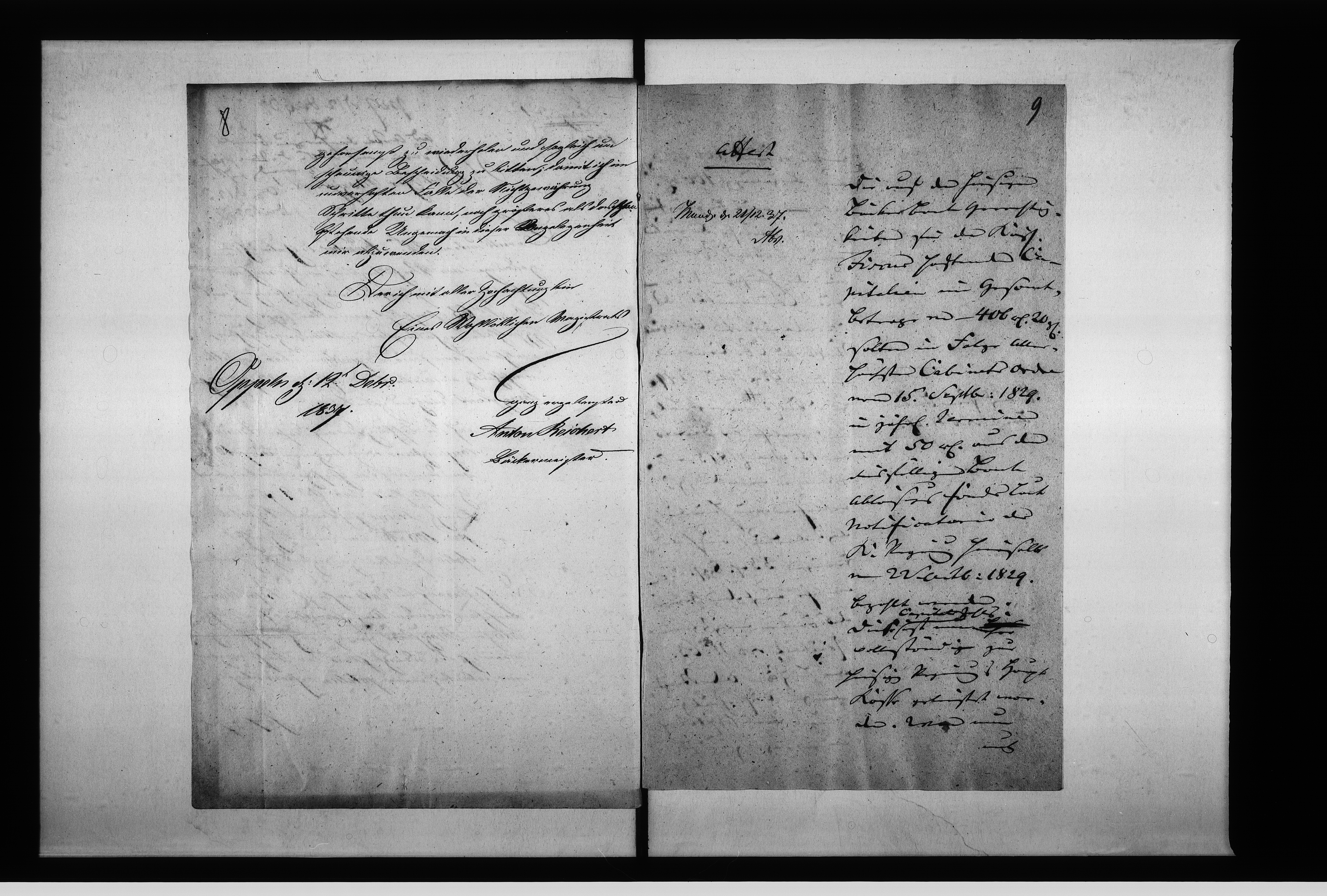 Obraz 10 z jednostki "Acta des Magistrats zu Oppeln betreffend: die Ablösung der Bäckerbankgerechtigkeit der Adalbert Reichertschen Erben sub Nro 9"