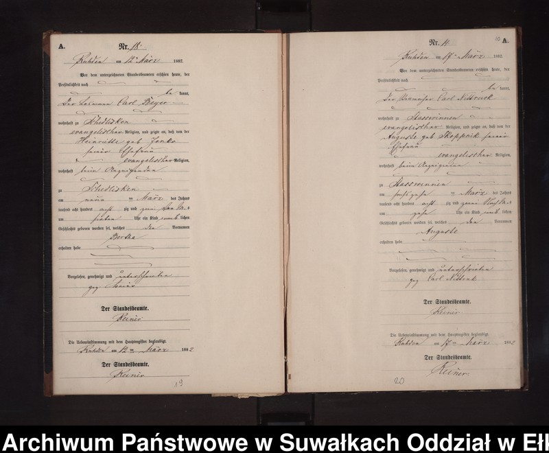 image.from.unit.number "Geburts-Neben-Register des Preussischen Standes-Amtes Stasswinnen Kreis Loetzen"