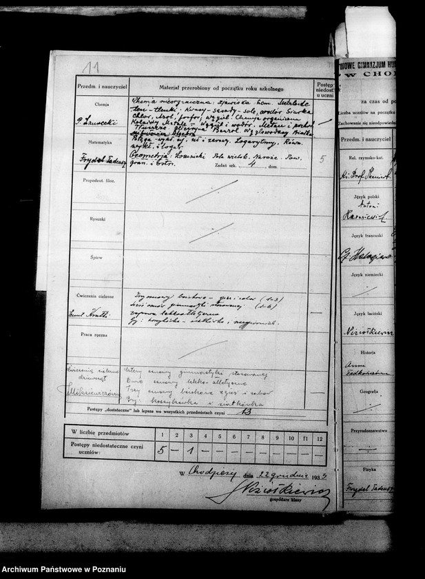 Obraz 15 z jednostki "Państwowe Gimnazjum imienia świętej Barbary w Chodzieży [Protokoły konferencji Rady Pedagogicznej]"