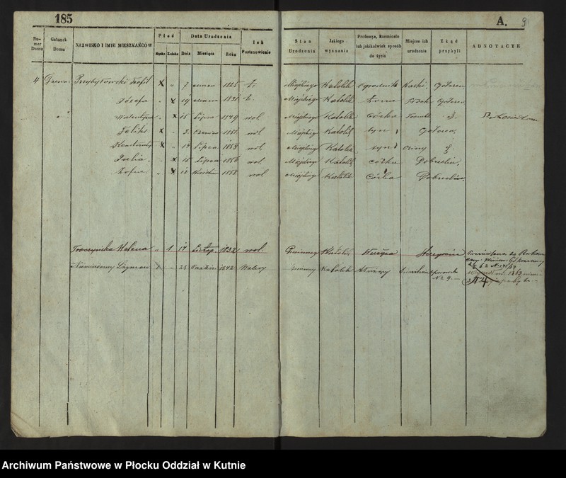 image.from.unit.number "Księga ludności stałej Nr 3 wsi: Dobrzelin i Marianków"