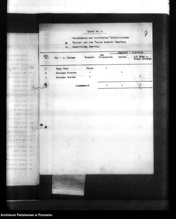 Obraz 13 z jednostki "Thorner Liste der Ermordeten und Vermissten (Toruń)"