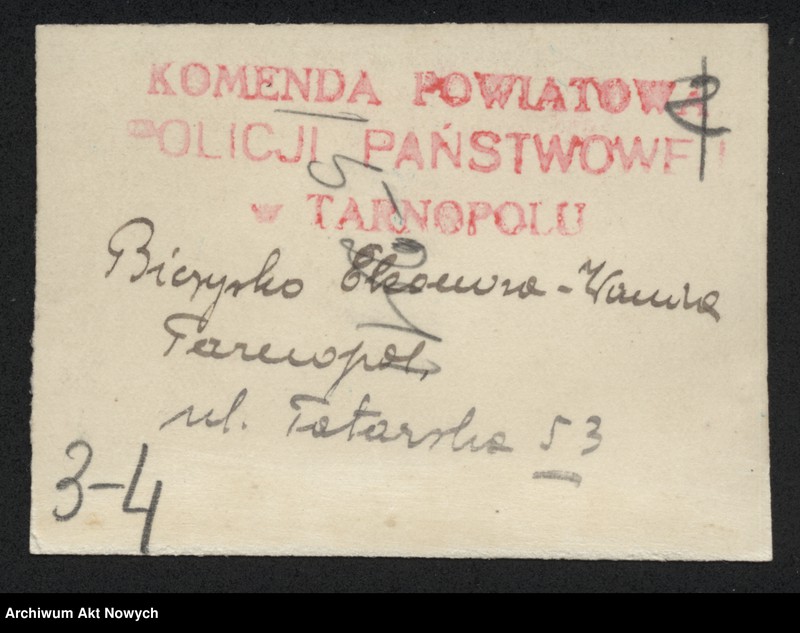 image.from.unit.number "Przyjęcie do służby w Policji Państwowej Eleonory Wandy Biczysko. Dokumentacja osobowa, korespondencja."