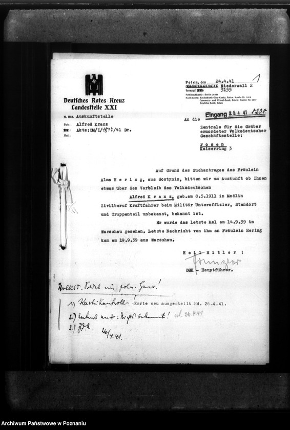 Obraz 5 z jednostki "Vermisste Alfred Kranz - Warschau (Warszawa)"