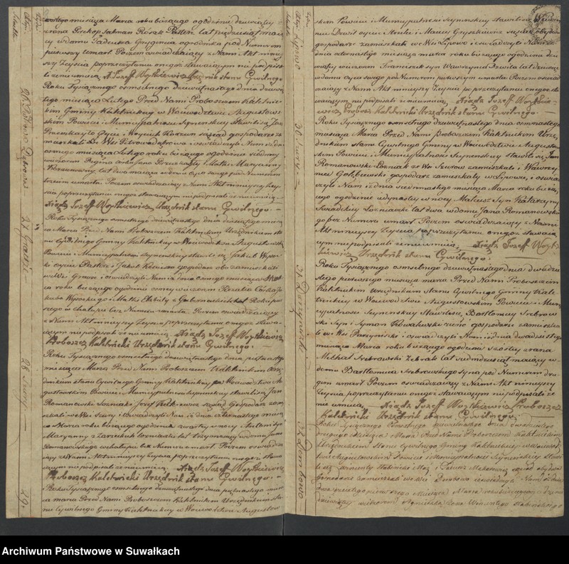 Obraz 7 z jednostki "Akta Zeszłych Gminy Kaletnickiey, od 1-go Stycznia Roku 1819 r. do ostatniego dnia Grudnia tegoż Roku"