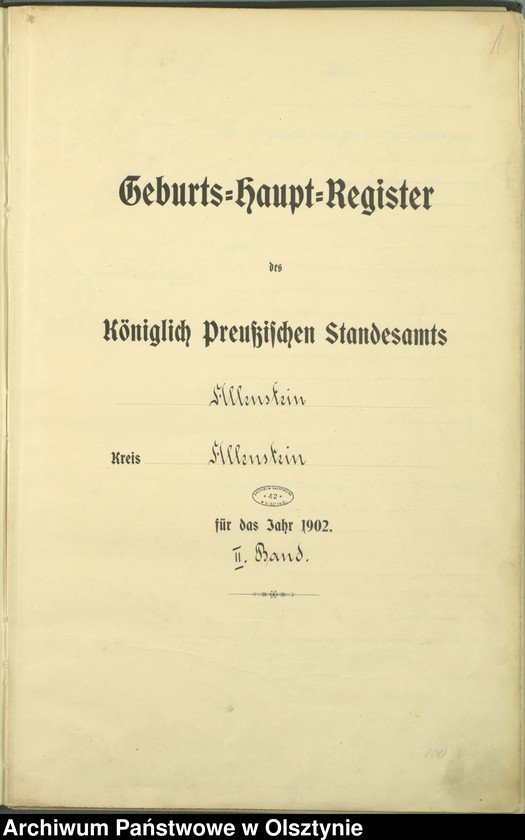 image.from.unit.number "Geburts-Haupt-Register Tom II,Nr 400 - 746"