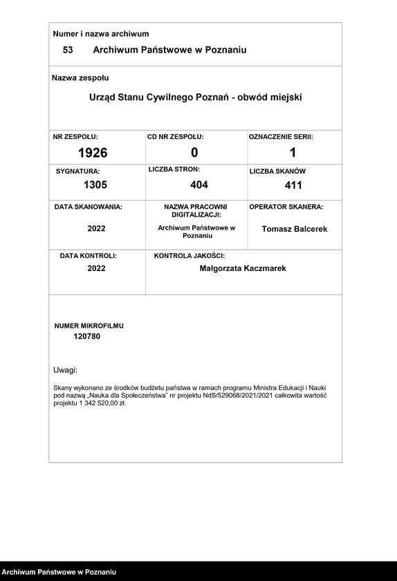 Obraz 1 z jednostki "Księga urodzeń odpis tom VII [Rejestr poboczny urodzeń]"