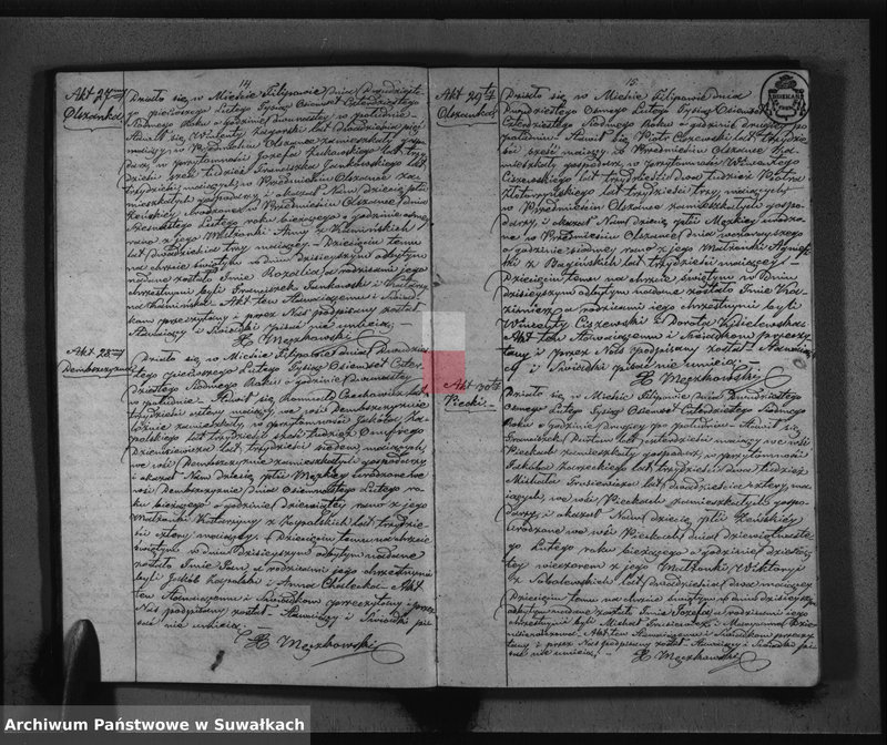 image.from.unit.number "Duplikat do zapisywania Aktów Urodzonych Zaślubionych i Zmarłych w Parafii Filipowskiey na rok 1847-my"
