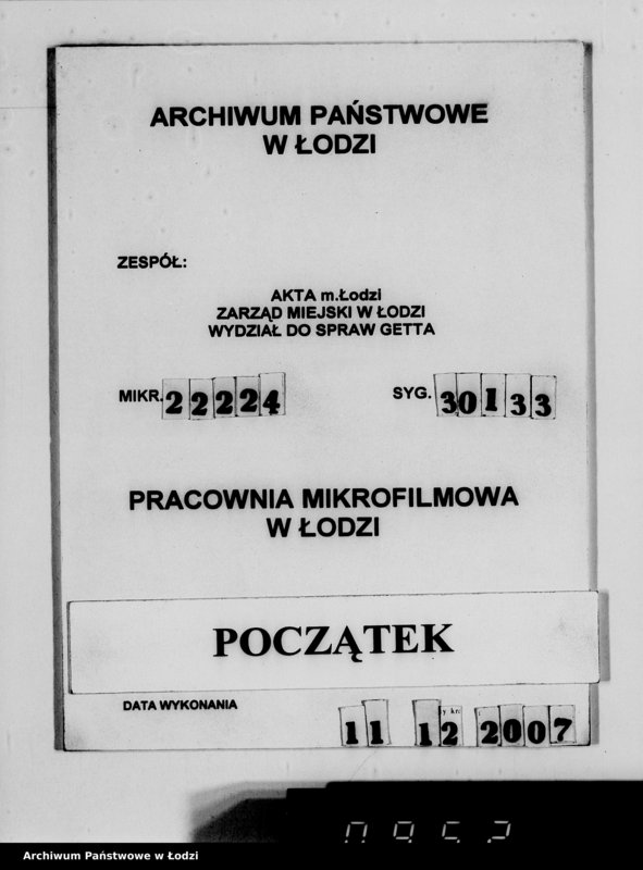 Obraz 1 z jednostki "Lebensmitteleinkauf. Aufträge, [Lieferscheinen und Rechnungen] 18371-18420. [Dostawa artykułów pierwszej potrzeby do Getta]"