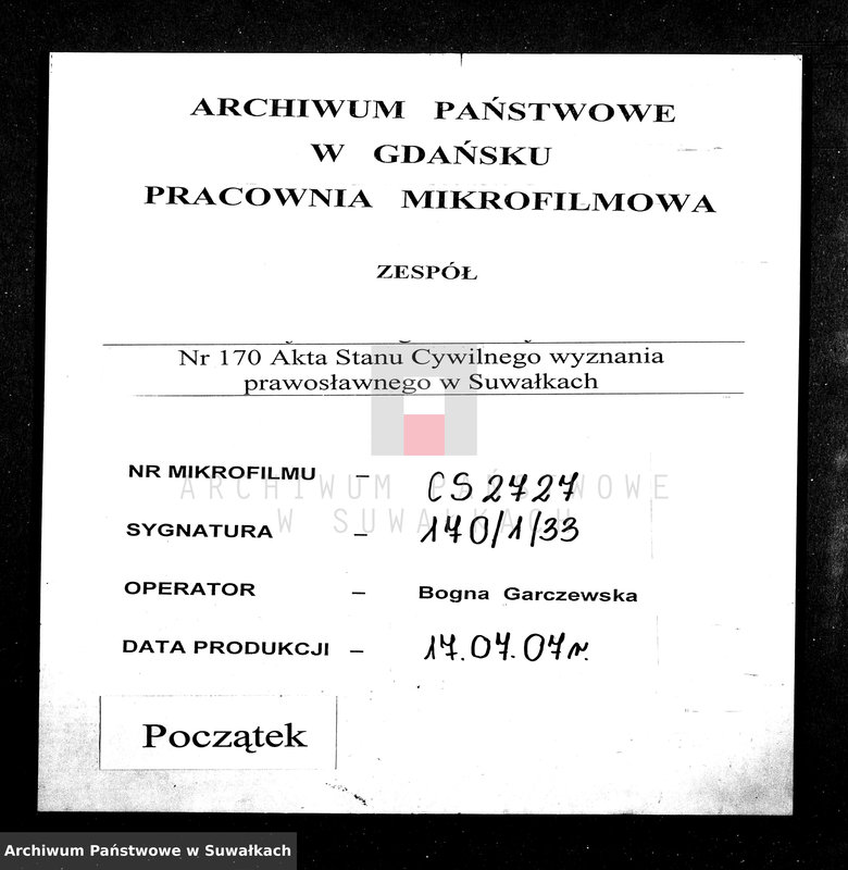 image.from.unit.number "[Księga akt urodzeń małżeństw i zgonów wyznania prawosławnego cerkwi w Suwałkach] 1892"