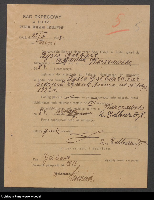 Obraz 7 z jednostki "Gelbracht Zysio- farbiarnia ręczna"