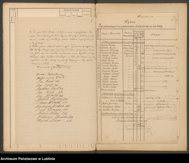 image.from.unit.number "Klucz Godziszewski. Egzakcjonarz pól i łąk w Okręgu Kraśnickim na rok 1887/88"
