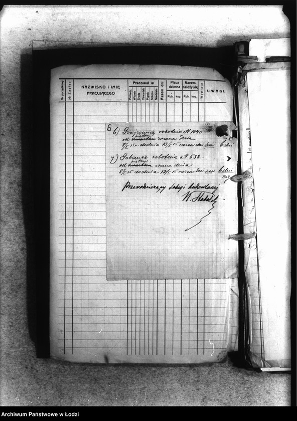 Obraz 9 z jednostki "Listy płacy [robotników pracujących przy robotach budowlanych]"