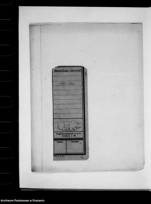 Obraz 3 z jednostki "Abschlüsse (Generalia)"