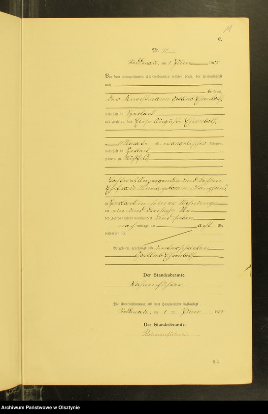 Obraz 13 z jednostki "Sterbe-Neben-Register Nr 1 - 26"