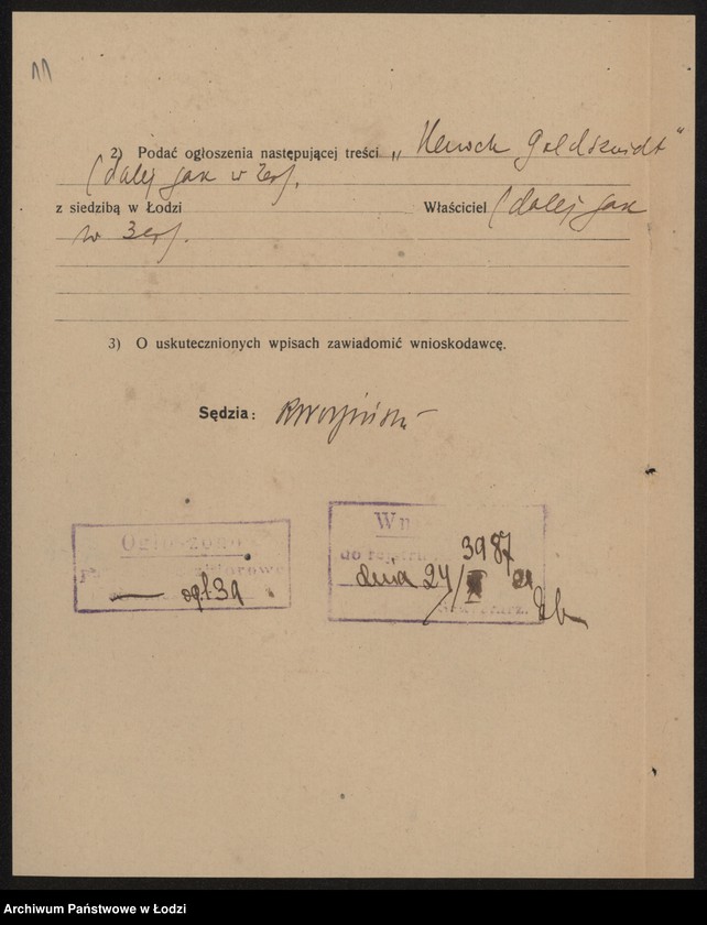 Obraz 13 z jednostki "Henoch Goldszmidt – wyrób pończoch"