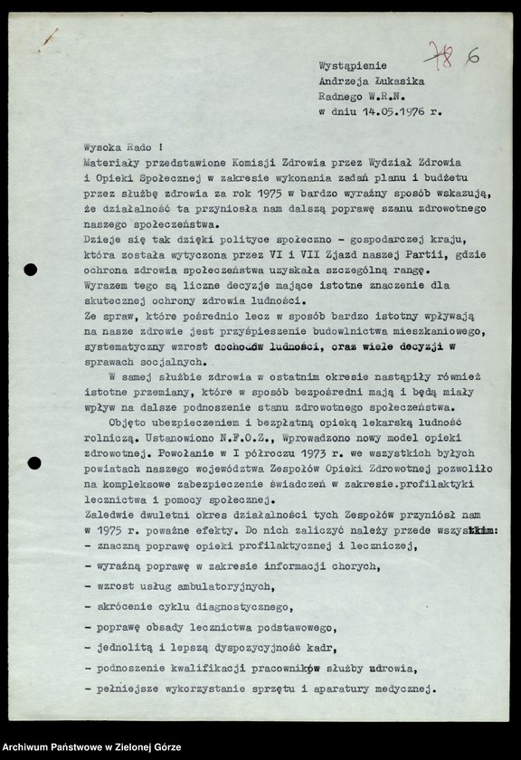 image.from.unit.number "Protokóły z posiedzeń Komisji Zdrowia, Spraw Socjalnych i Ochrony Środowiska Wojewódzkiej Rady Narodowej w Zielonej Górze"