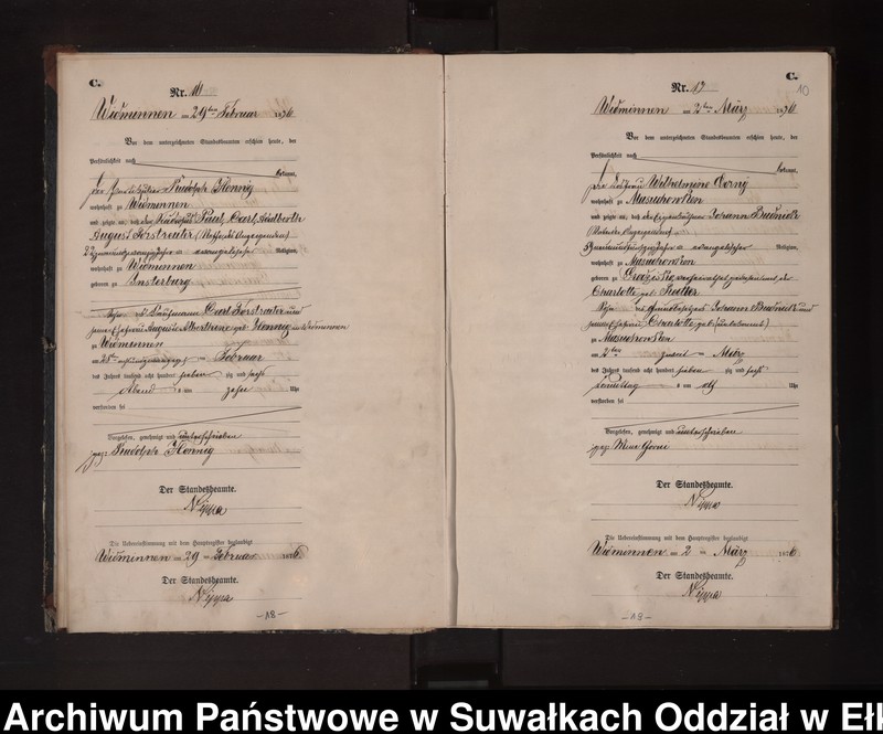 image.from.unit.number "Sterbe-Neben-Register des Preussischen Standes-Amtes Widminnen Kreis Loetzen"