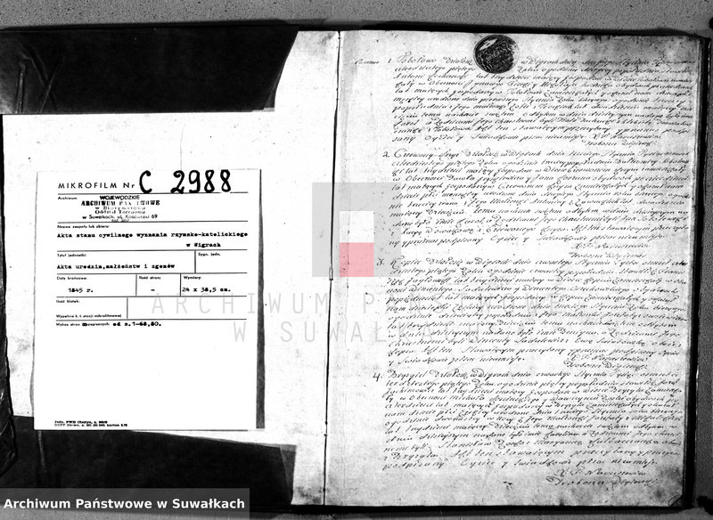 image.from.unit.number "Księga duplikat akt urodzonych, zaślubionych i zgonów w parafii wigierskiej"