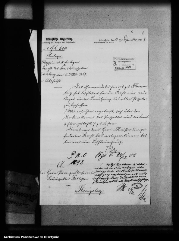 image.from.unit.number "Flammberg / Opalenietz /, evangelische Kirche"