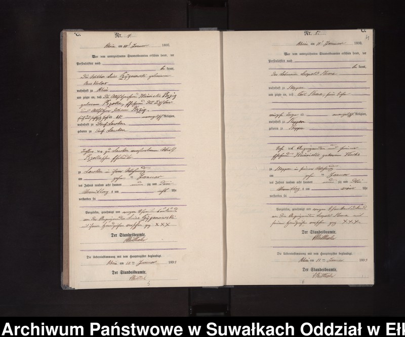 image.from.unit.number "Sterbe-Neben-Register des Königlichen Preussischen Standes-Amtes Orlen Kreis Loetzen"