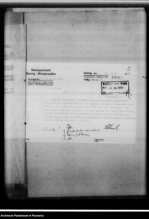 Obraz 7 z jednostki "Kirchenbücher aus Danzig-Westpreussen [Gdańsk - korespondencja]"