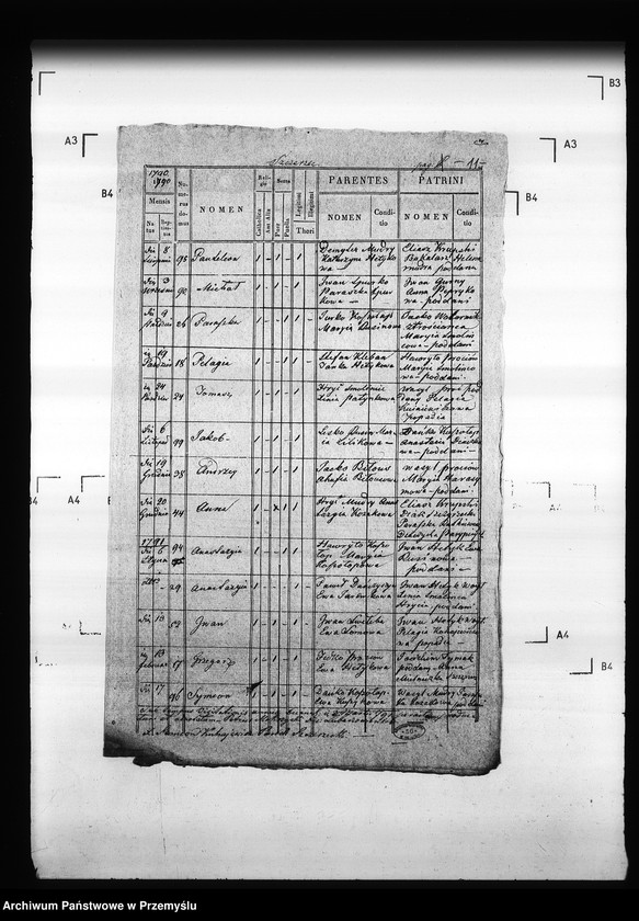 Obraz 16 z jednostki "[Kopie ksiąg metrykalnych parafii Szczerzec z filią Parypsy (dekanat Niemirów)]"