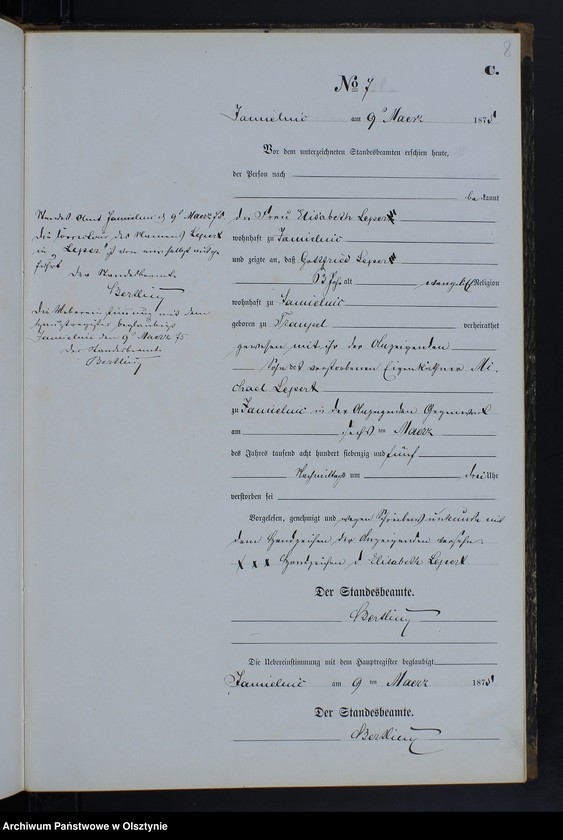 Obraz 10 z jednostki "Sterbe-Neben-Register Nr 1 - 37"