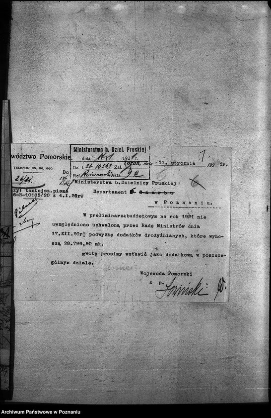 Obraz 5 z jednostki "Budżet domeny woj.. poznańskiego i pomorskiego na rok 1921"