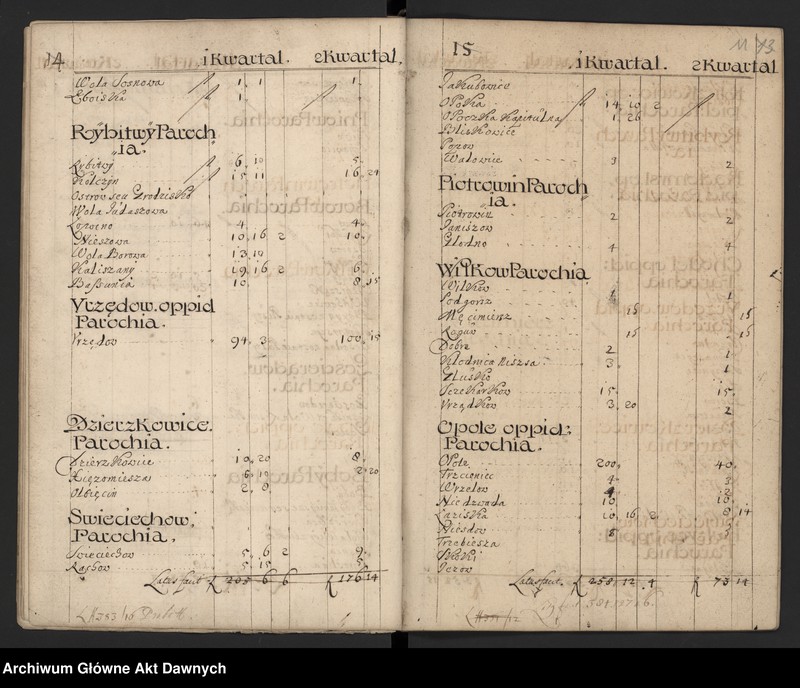 image.from.unit.number "Regestr percepty szelążnego, podatków od różnych likworów constitutione sejmu warszawskiego uchwalonego a prima Mai w woj. lubelskim."