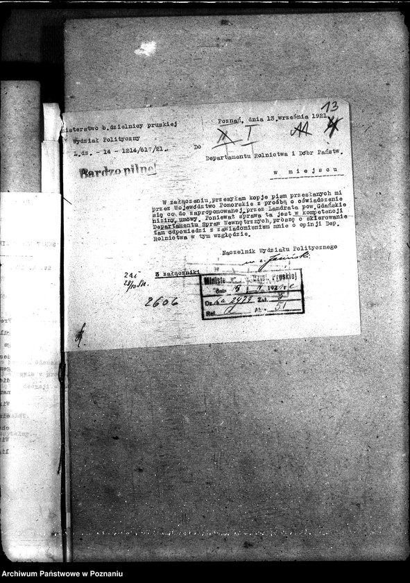 Obraz 17 z jednostki "Sprawy szczegółowo-administracyjne Układ polsko - gdański"