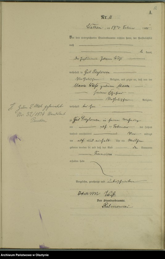 image.from.unit.number "Geburts-Haupt-Register Nr 1 - 74"